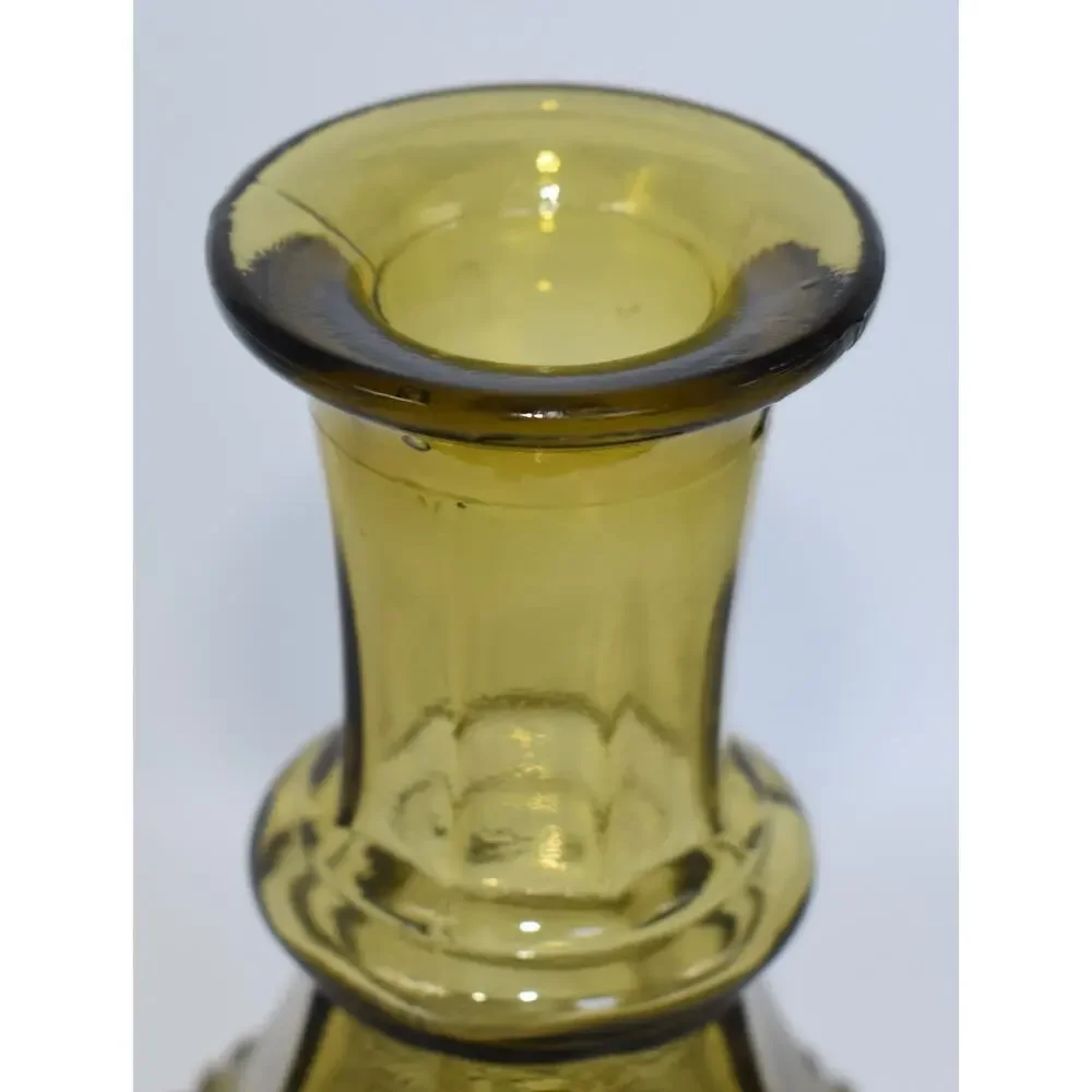 Empoli Pineapple Genie Bottles Vintage Italian Glass Decorative Decanter